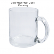 Clear Heat proof Glass 10oz mug