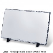Bespoke rectangle shaped slate image dog pet image