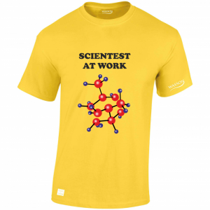 Scientest at work gold t-shirt wassontshirts